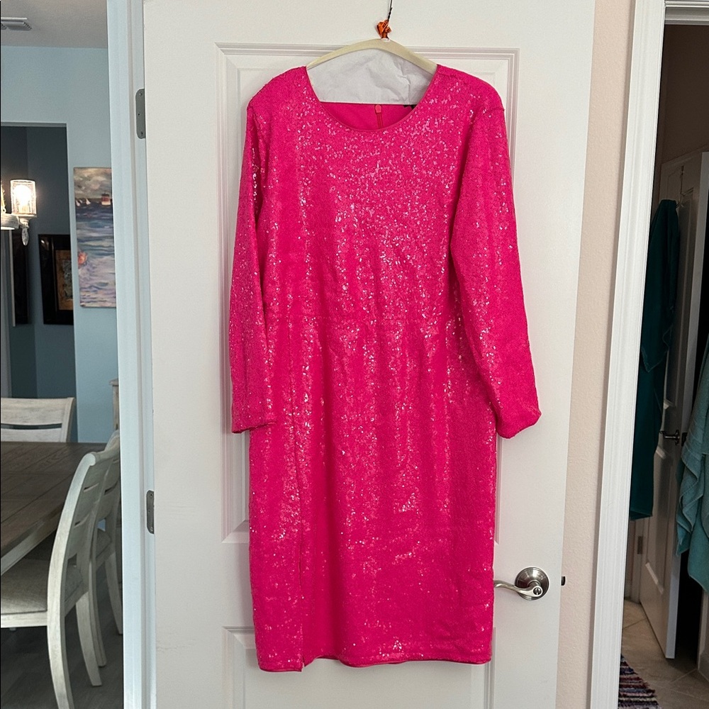 Vibrant Pink Sequin Dress